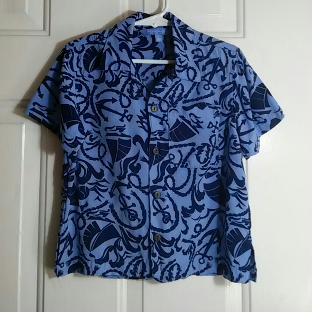 Blueginger Boys size 2 summer button shirt